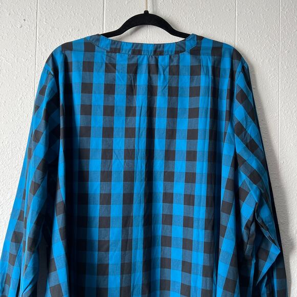 Woman Within Top Womens 2X Cotton Modest Mature Check Print Workwear Casual - Picture 7 of 11